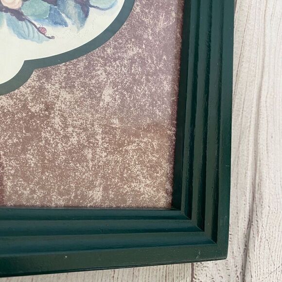 Wooden picture frame heart, flower, bird w/glass cover 19x13x1 - Picture 3 of 8